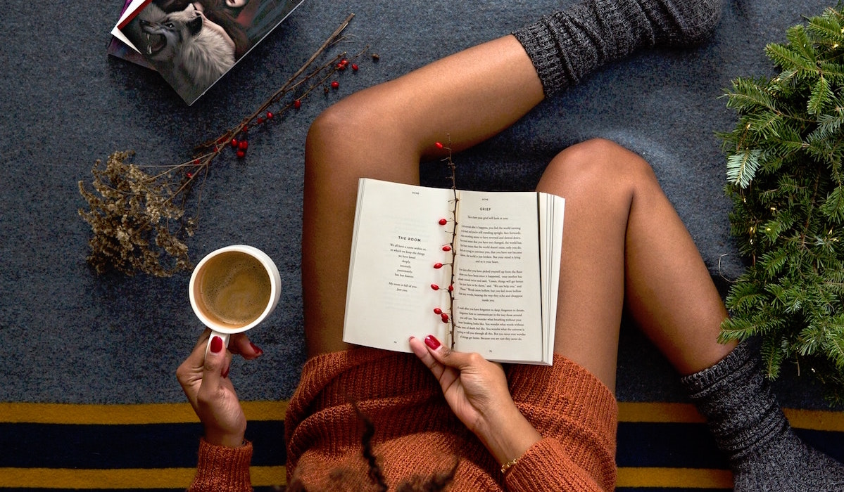 Girl reading book